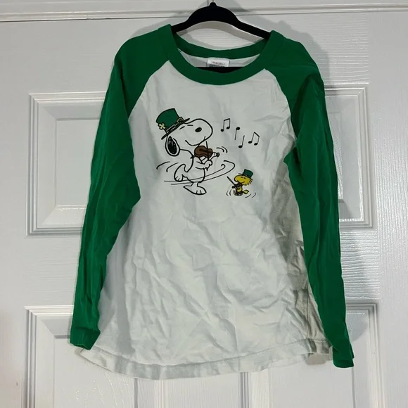 Boys Hanna Andersson size 6/7 Peanuts St. Pats shirt - Picture 1 of 3